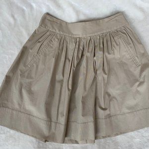 Banana Republic Fran Pleated Mini Skirt Tan Size: